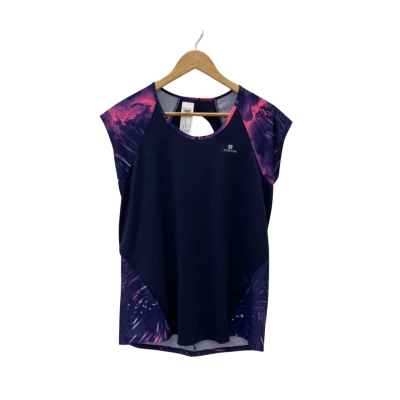 Decathlon Womens  Size M Navy Blue / Purple Sports Top