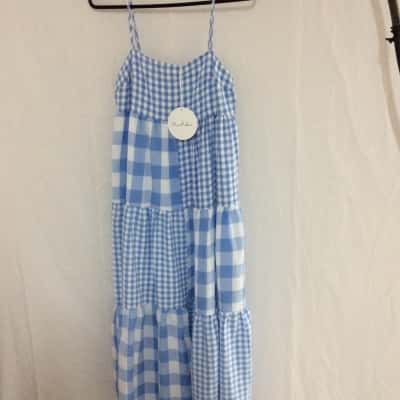  Womens  Size 8 Midi Dress Blue 