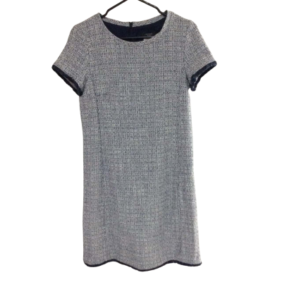 Maxmara Womens  Size 8 Checked / Navy Blue / Off White 