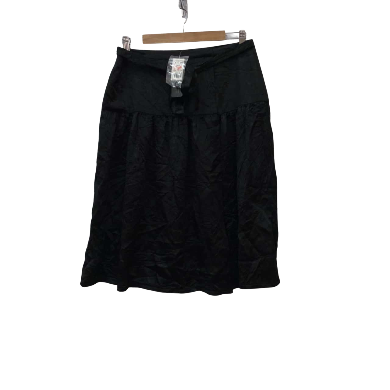 David Lawrence Womens Acetate Satin BNWT Size 10 Midi Black