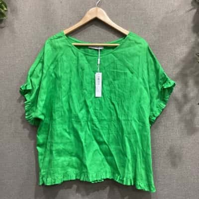  HAVEN LINEN Top Womens Size 14 
