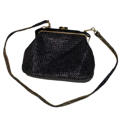 Oroton Vintage Classic Glomesh Black/Gold Handbag