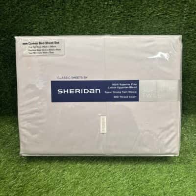 Sheridan Dove Grey Queen Bed Sheet Set (New)