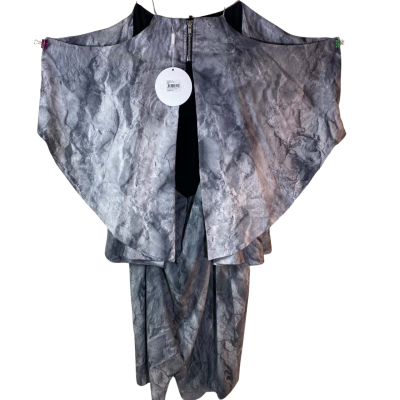 Talulah Womens  Size L Borderline Dress Concrete Print 