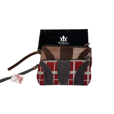 Wilsons Leather Womens Purse Grey / Red / White in Gift Box 20 x 10 cm    SHWP