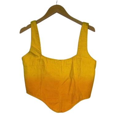 Tiger Mist Womens  Size M Cropped Top Yellow 