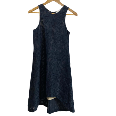 Veronika Maine Womens  Size 6 Midi Dress Navy Blue