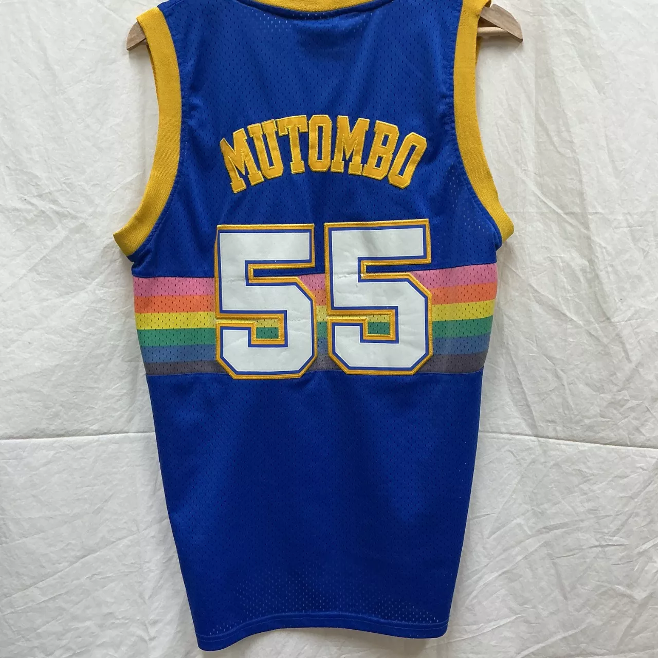 Adidas Mens Size S basketball jersey "nuggets" Blue / Yellow