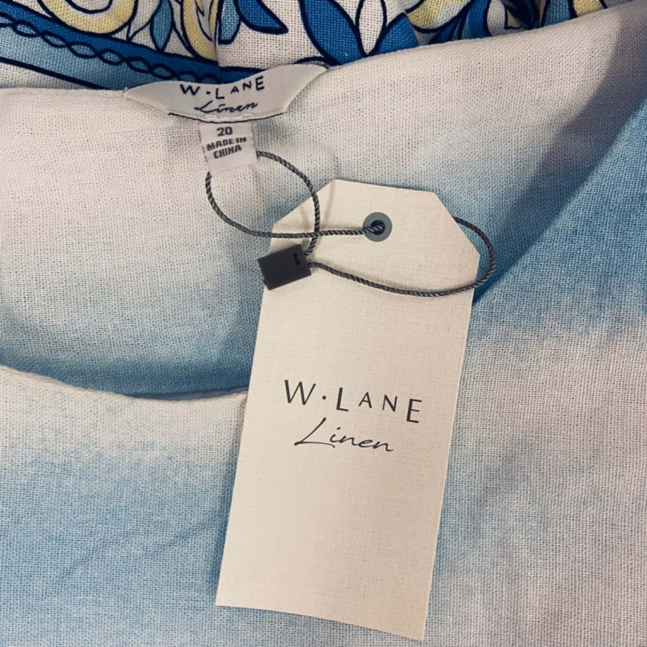 W Lane Womens Linen Scenic Dress Blue / White RRP $149.00(s) - New With Tags | Salvos Stores W Lane Womens Linen Scenic Dress Blue / White RRP $149.00(s) - New With Tags | Salvos Stores