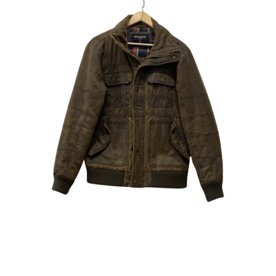 Vintage Reserve Mens  Size M Front Zipper Brown 