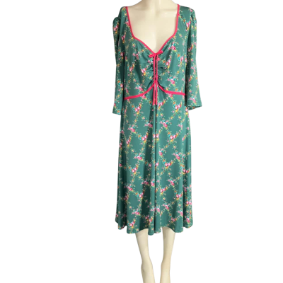 Leona Edmiston Womens  Size 4 Casual Dress Floral 