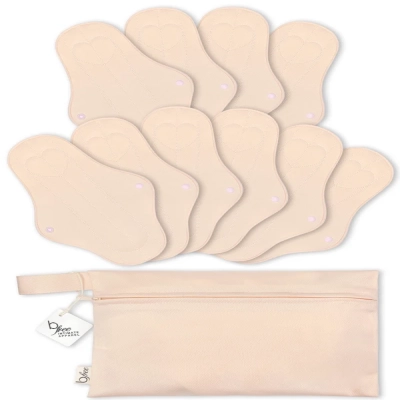 NEW - B-Free Ultra Thin Long Reusable Liner With Wings - 10 Pack