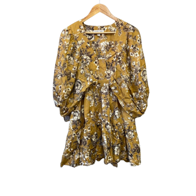 Shona Joy Womens  Size 8 Mini Dress Brown / Floral 