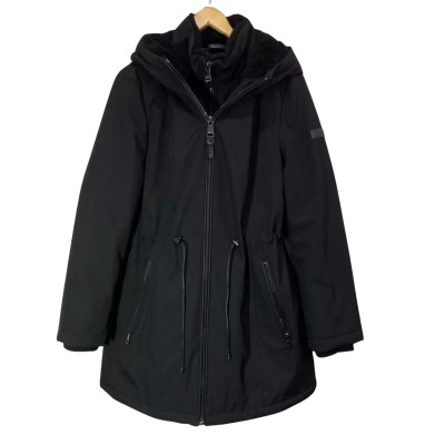 DKNY Women’s Black Anorak Parka Jacket Size M 