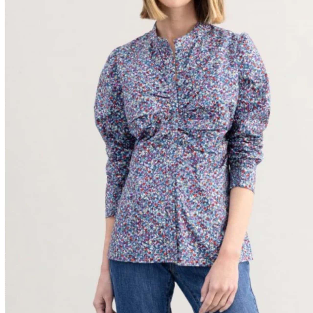 Morrison Size 3 Floral Cotton Poplin Blouse and Skirt (s)