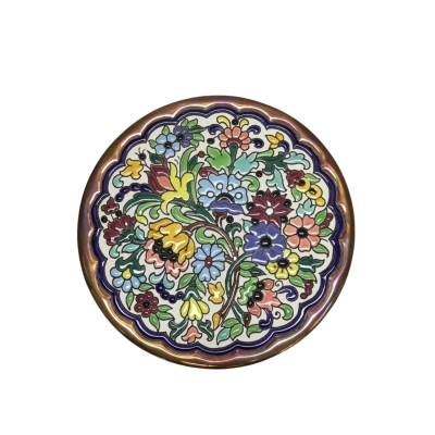 Vintage Sevillarte 24-karat Gold Hand-painted Ceramic Wall Plate - Made In Spain