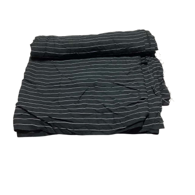 Thin Black Cotton Fabric with White Stripe 150 x 300 cm  FAB5