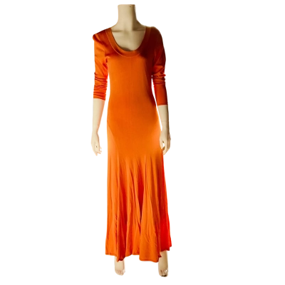 Country Road Orange Long Sleeve Fitted Maxi Dress 