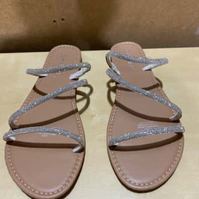 Zara Womens  Size 9 Sandals Silver 