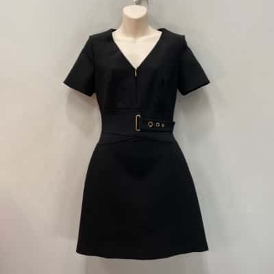 Portmans Womens  Size 6 knee length  Dress Black  / Gold 