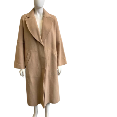 BNWT Decjuba Women's Size 10 Bree Seam Detail Coat Tahini 