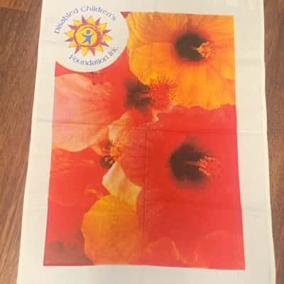 Tea Towel, Bright Hibiscus Flowers