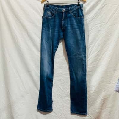 EMPORIO ARMANI Size 30 Straight Leg Jeans Blue 