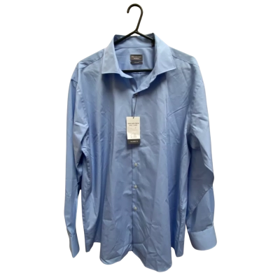Van Heusen Mens  Size 46 Long Sleeve Shirt Blue 