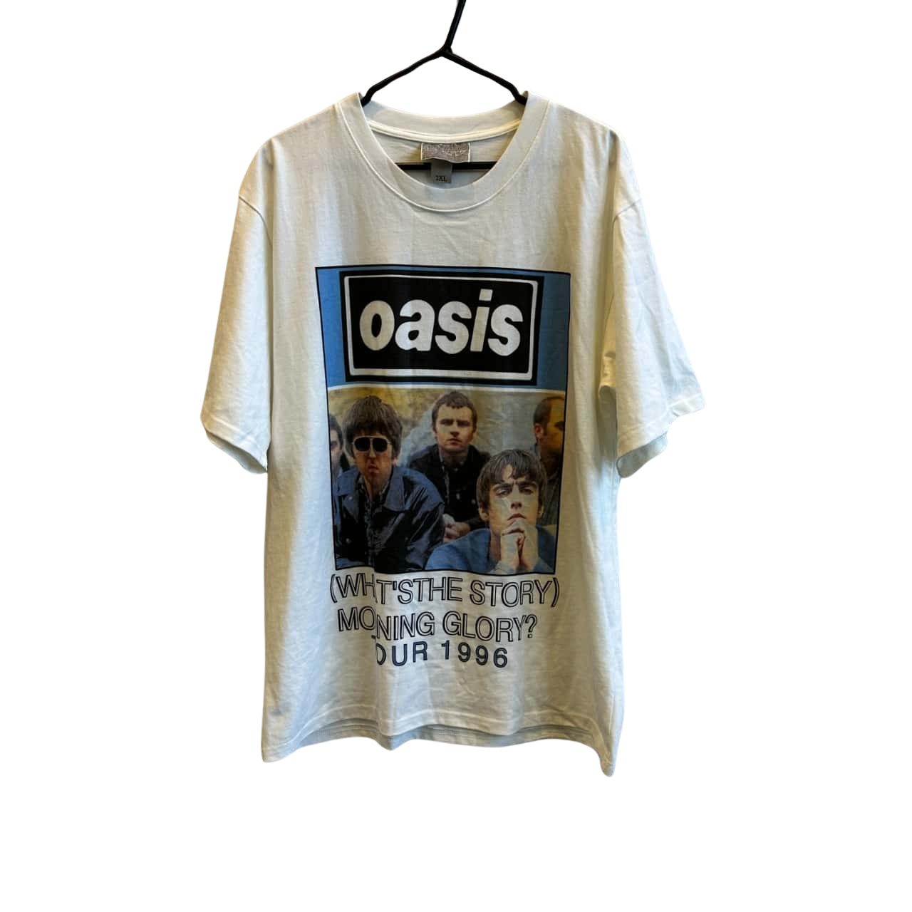 Men's Size 2XL Retro Inspired Oasis 1996 Tour T-Shirt White (s)