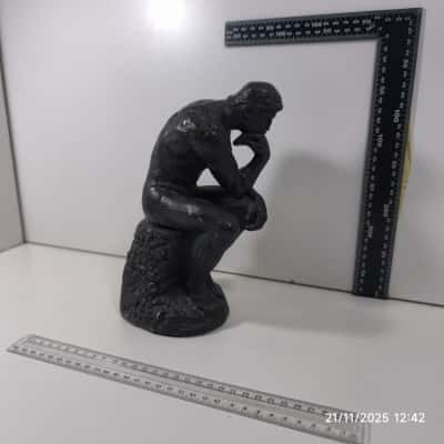 Austin Prod Thinking Man Statue 1962 Signed As Is 