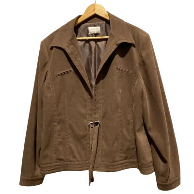  Harry Potter Womens  Size L Open Jacket Suede Like Brown 