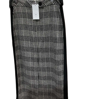 Cue Womens  Size 10 Midi Skirt Black  / Checked / Grey 