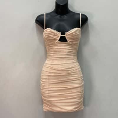 Babyboo Womens  Size XS Bodycon Dress Nude