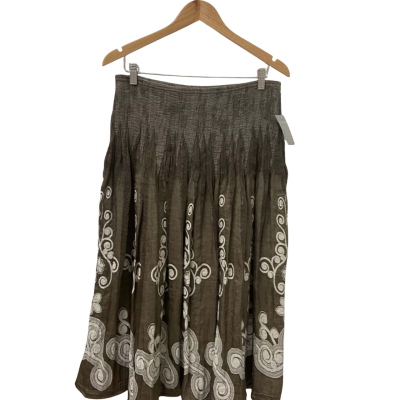 Liz Jordan Womens  Size S A-Line Skirt Brown 