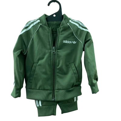 Adidas Kids 6-9 Month Old Tracksuit Green 