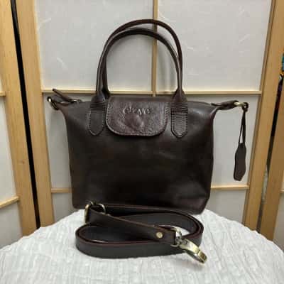 élzye Women's Leather Cross Body Bag / Handbag Brown 