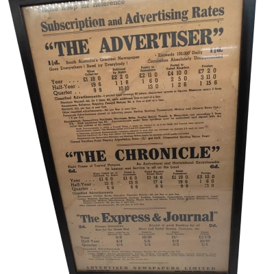 The Advertiser vintage frame 