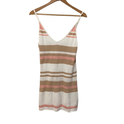 BNWT Rusty Womens Size M Beige/Brown/Pink Mini Dress
