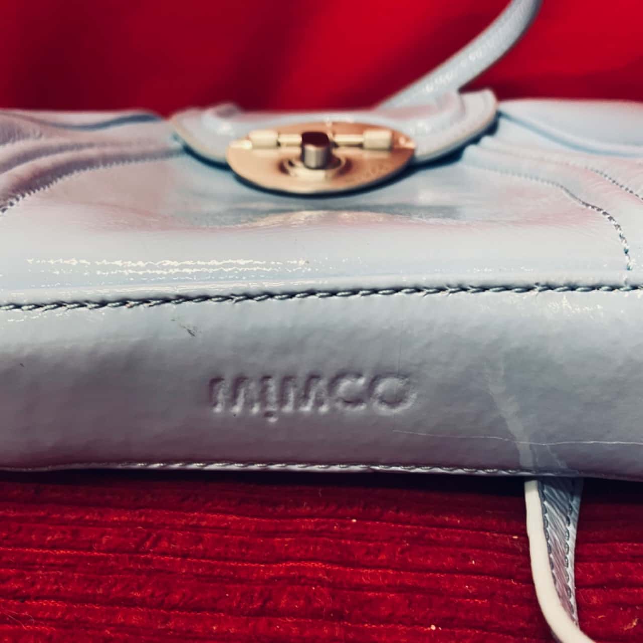 Mimco Womens Compact Cross Body Bag Baby Blue (s)