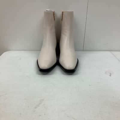 Mollini Women’s Fyona Cream Black Ankle Boots Size 40