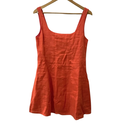 White Closet Womens  Size 10 Mini Dress Orange 