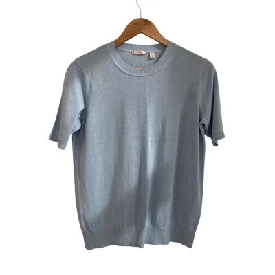 Trenery Womens  Size S Short Sleeve Top Blue 