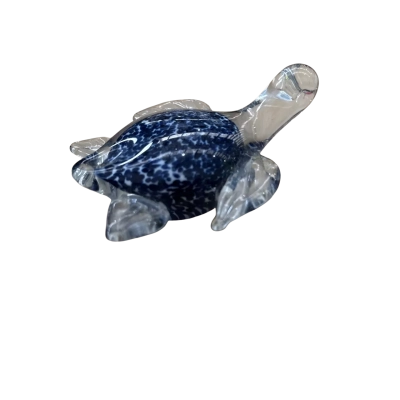 Glass Figurine – Cobalto Turtle 12cm