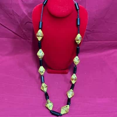  Women's Necklace TS Beaded Necklace Gold Dust, Lemon, Black