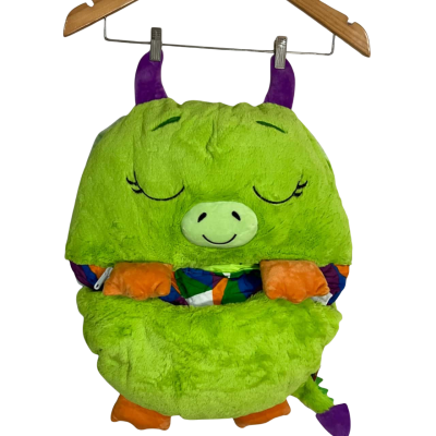 Kids Cartoon Green Sleeping Bag