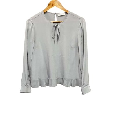 Fountain Womens  Size M Silk Blouse Grey 