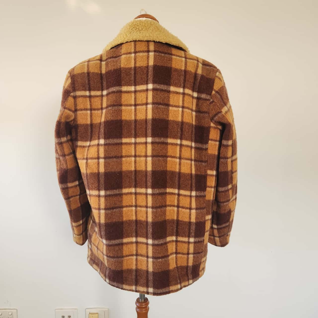 Vintage 70s Spicer Sportswear Wool Tartan and Sherpa Lumber Jack Jacket