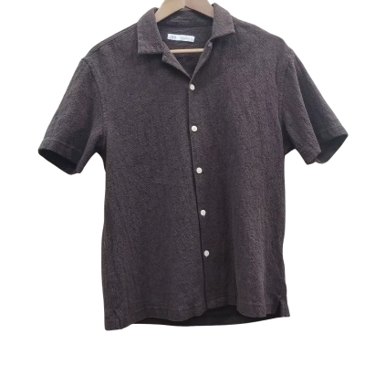 Zara Womens Size M Button Up Top Brown (15)