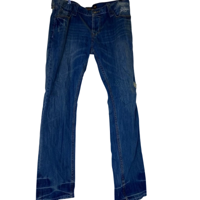 Ed Hardy Mens  Size 38 Straight Leg Jeans Navy Blue 