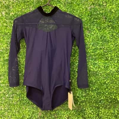  Womens  Size L Navy Blue body suit